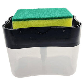 Press-Top Washing-Up Dispenser & Sponge Holder — Assorted Colour