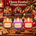 Christmas Scented Candle Gift Set — Three Festive Fragrances